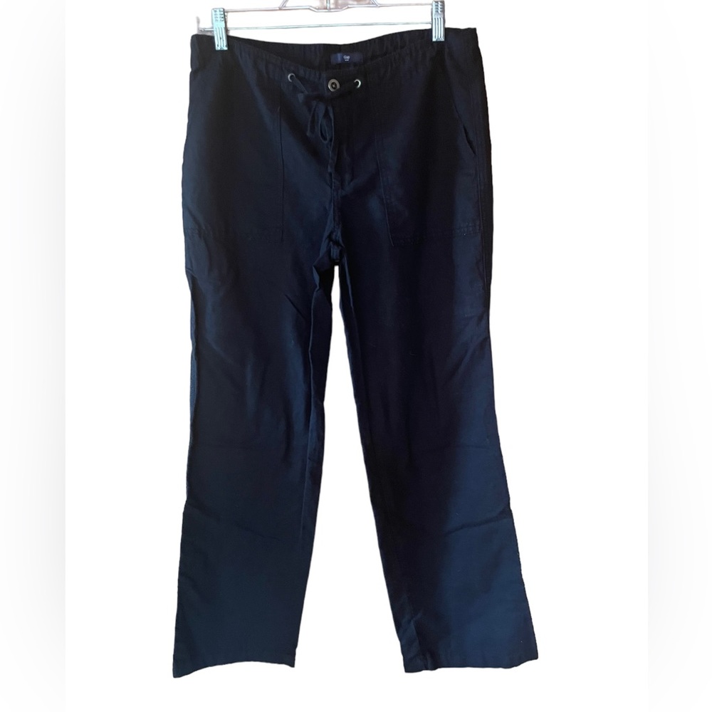 Gap Linen/Cotton Blend, Wide Leg, Drawstring Pants - Picture 1 of 7